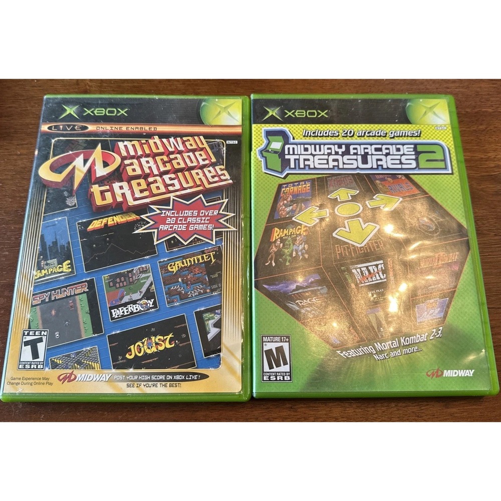 Midway Arcade Treasures 1 & 2 Bundle (Microsoft Xbox, 2004)